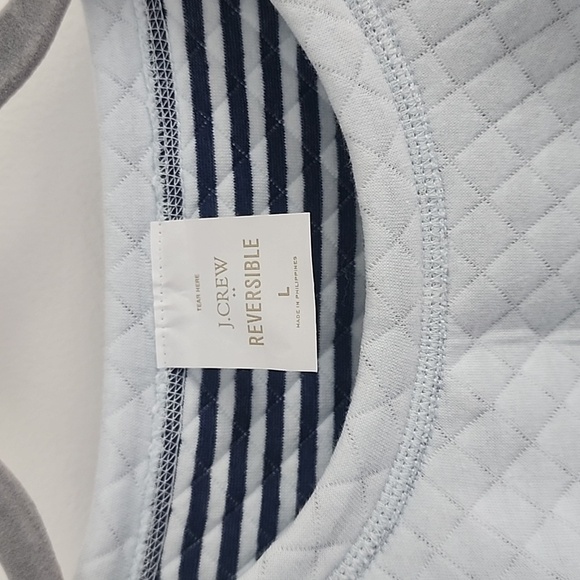 NWT J. Crew Quilted Reversible Sweatshirt Size - Picture 5 of 8
